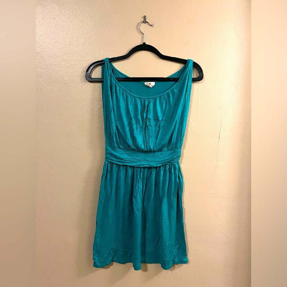 One Clothing Green Sleeveless Drape Dress M